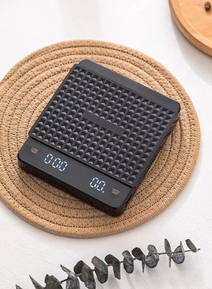 Bamboo LCD Display Coffee Drip Scale With Timer - Image 1