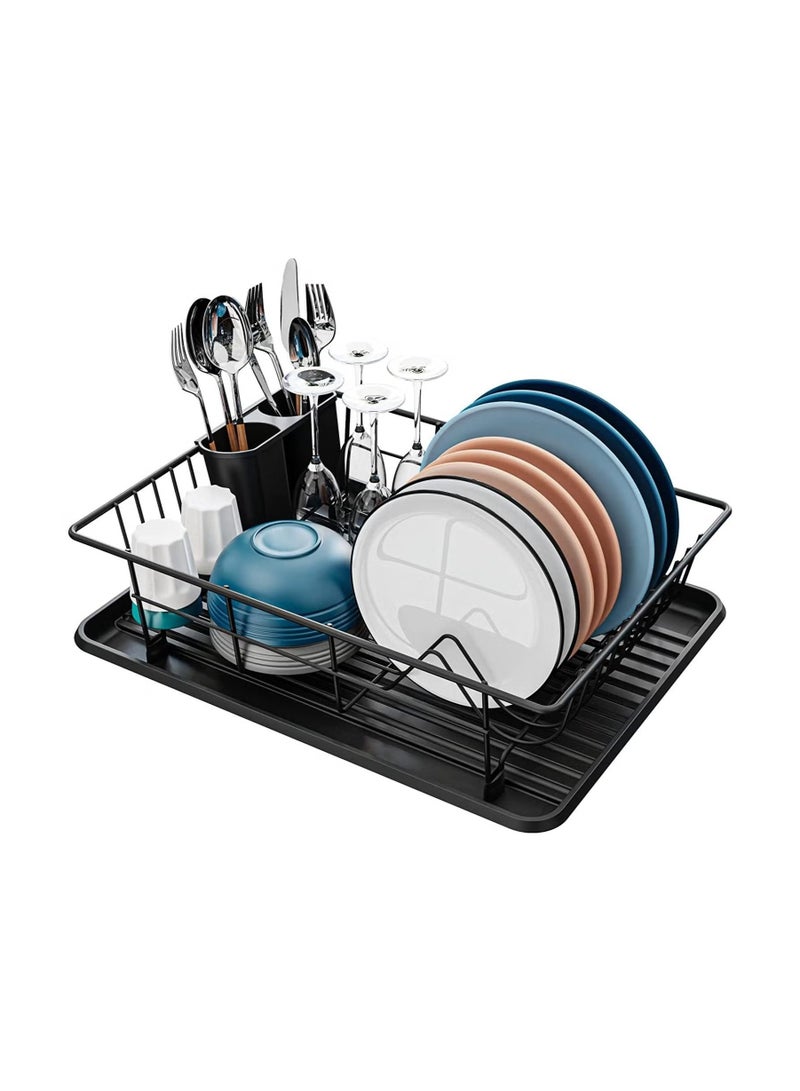 FLYROAD Dish Drying Rack, Dish Racks for Kitchen Counter, Over The Sink Dish Drying Rack, Expandable Dish Drainers with Drain Board and Utensil Holder, Kitchen Organizers and Storage - Image 5