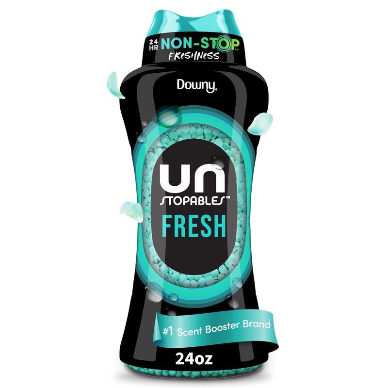 Downy Unstopables In Wash Scent Booster Beads, Fresh Scent, 24 oz, Laundry Beads For Odor Protection, Downy Scent Booster Beads, Laundry Scent Boosters - Image 1