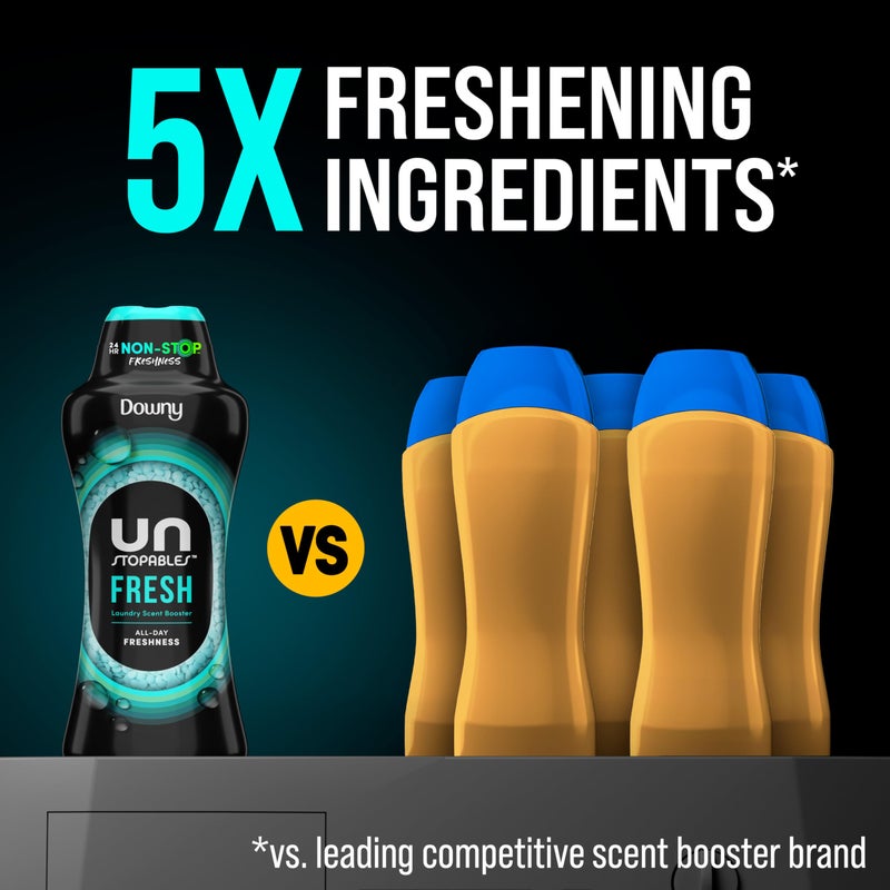 Downy Unstopables In Wash Scent Booster Beads, Fresh Scent, 24 oz, Laundry Beads For Odor Protection, Downy Scent Booster Beads, Laundry Scent Boosters - Image 3