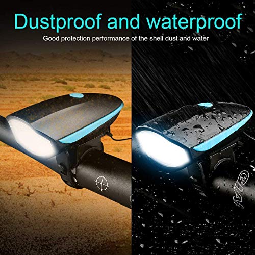 Bulfyss Combo of USB Rechargeable Bike Front Horn and Light 120 DB with Super Bright 250 Lumen Light and Raypal Dual LED Bicycle Rear Tail Light - Image 5