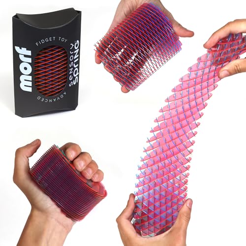 Morf Fidget Sensory Spring Berry 3D Slug Spring Toy for Kids Teens and Adults Stretchy Quiet Stress and Anxiety Relief Focus for Play School Work Gifts Great for Classroom Office - Image 1