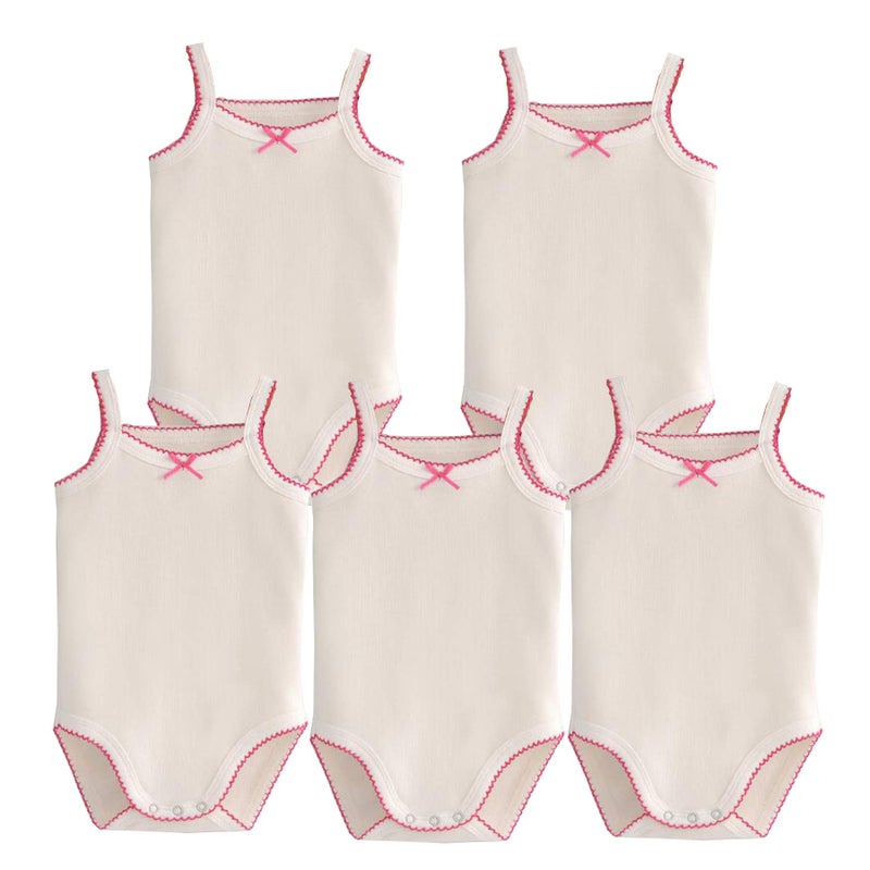 InfantToddler Girls Spaghetti Strap Bodysuit Sleeveless Tank Top Cotton OnePieces Pack of Summer Baby Clothes Outfit 03 Months
