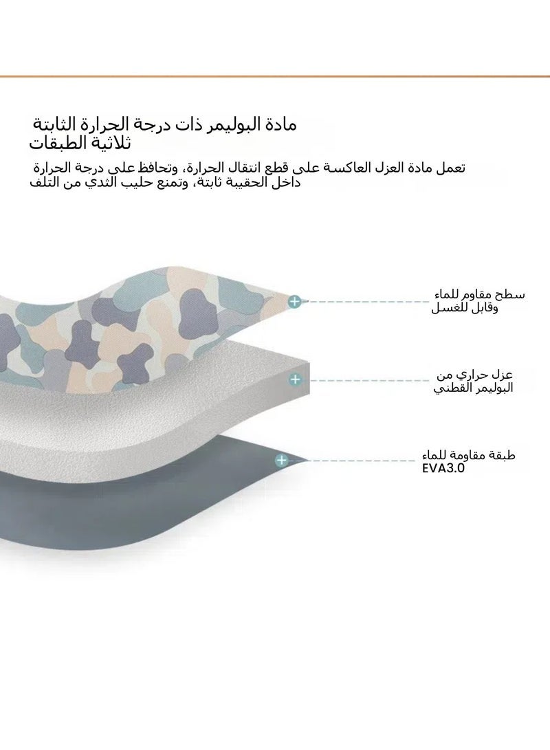 Milk bag, thermal insulation bag, milk storage bag, bento bag, double-layer breast milk fresh-keeping ice bag, bottle thermal insulation mommy bag. - Image 4