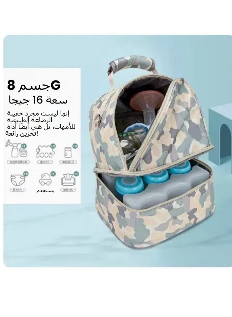 Milk bag, thermal insulation bag, milk storage bag, bento bag, double-layer breast milk fresh-keeping ice bag, bottle thermal insulation mommy bag. - Image 2