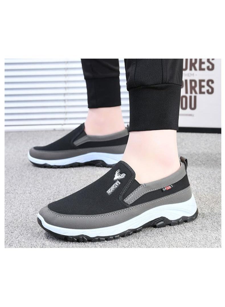 FASHION Men's Canvas Shoes with Soft Soles Casual Breathable Comfortable   Men's Cloth Shoes Men's Oxford Sneakers - Image 2