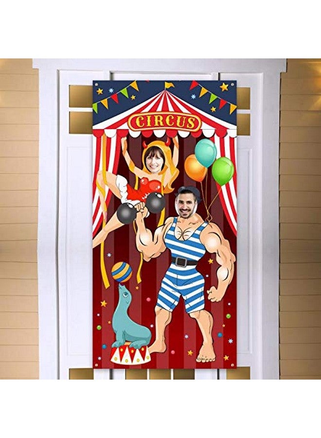 Blulu Carnival Circus Party Decoration Carnival Photo Door Banner Backdrop Props, Large Photo Door Banner For Carnival Circus Party Decor Game Supplies (Hercules) - Image 5
