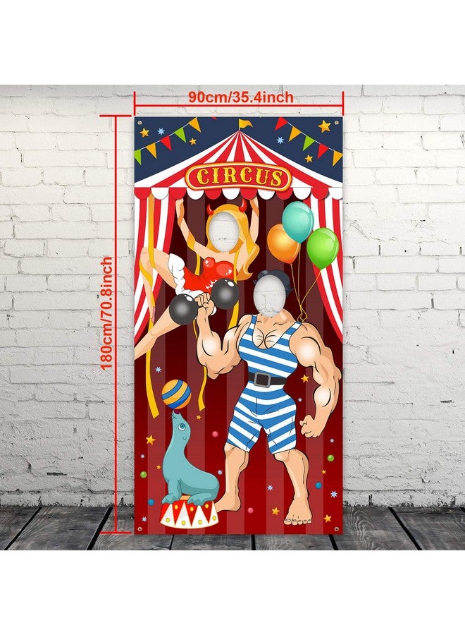Blulu Carnival Circus Party Decoration Carnival Photo Door Banner Backdrop Props, Large Photo Door Banner For Carnival Circus Party Decor Game Supplies (Hercules) - Image 2