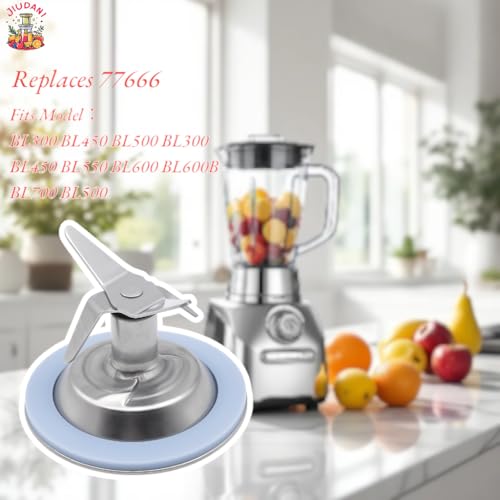 JIUDANI Blender Blade Cutter with 3Pcs Gasket Replacement 77666, Replacement for BL300/BL450/BL500/BL-300/BL-450/BL550/BL600/BL600B/BL700/BL-500 - Image 3