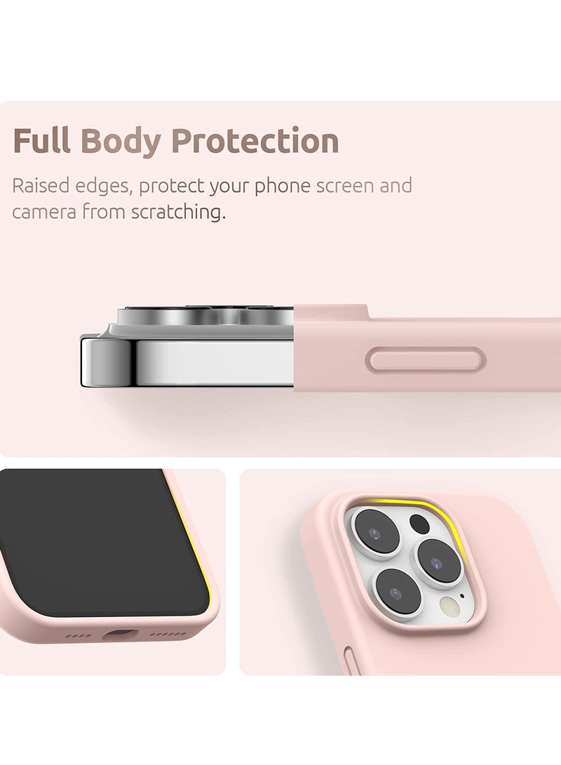 ELTRAZONE Magnetic Case Designed for iPhone 14 Pro Max Case 6.7 inch (2022), Compatible with MagSafe, Liquid Silicone Phone Case for iPhone 14 Pro Max, Chakl Pink - Image 3