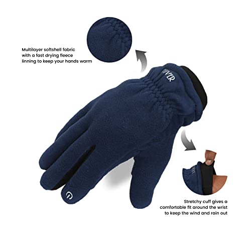 HIVER Winter Fleece Gloves for Men Women, Touch Screen Glove Anti-Slip Windproof Winter Gloves for Running Cycling Trekking (Small) - Image 5