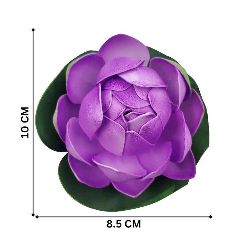 Flora Planet Flora Planet Artificial Lotus Flowers for Home Decor Set of 4 Mini Size with Multicolor Lotus Flowers Realistic Look Durable Material Perfect for Fish Tank Pond  - Image 2
