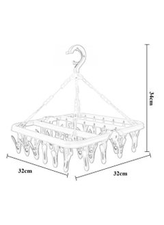 Alissa Clothes Hanger Rack, 32 Clips Folding Clothes Hang Laundry Accessories  - Image 4