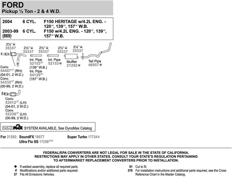 Walker 52153 Exhaust Pipe for Ford F-150 - Image 2