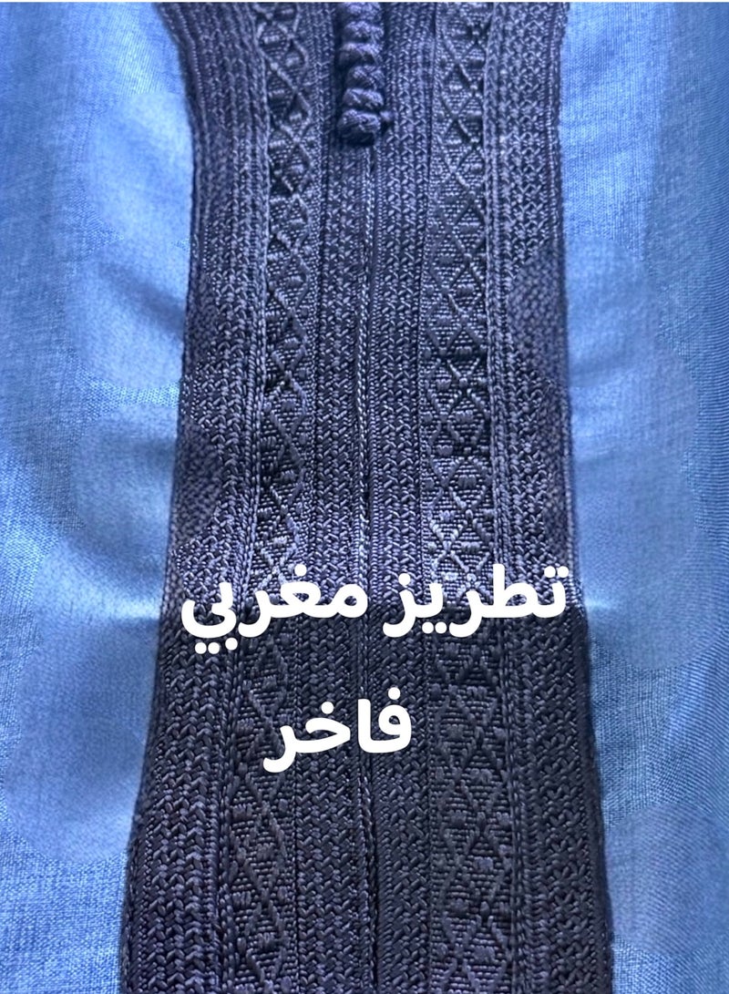 Men's Shirt, Nightgown, Moroccan Robe, Comfortable Men's Gifts Luxury Men's House Robe for Comfort Moroccan Shirt, Men's Summer Shirt, Short Sleeve Shirt, Men's Robe Comfortable Men's Gifts - Image 2
