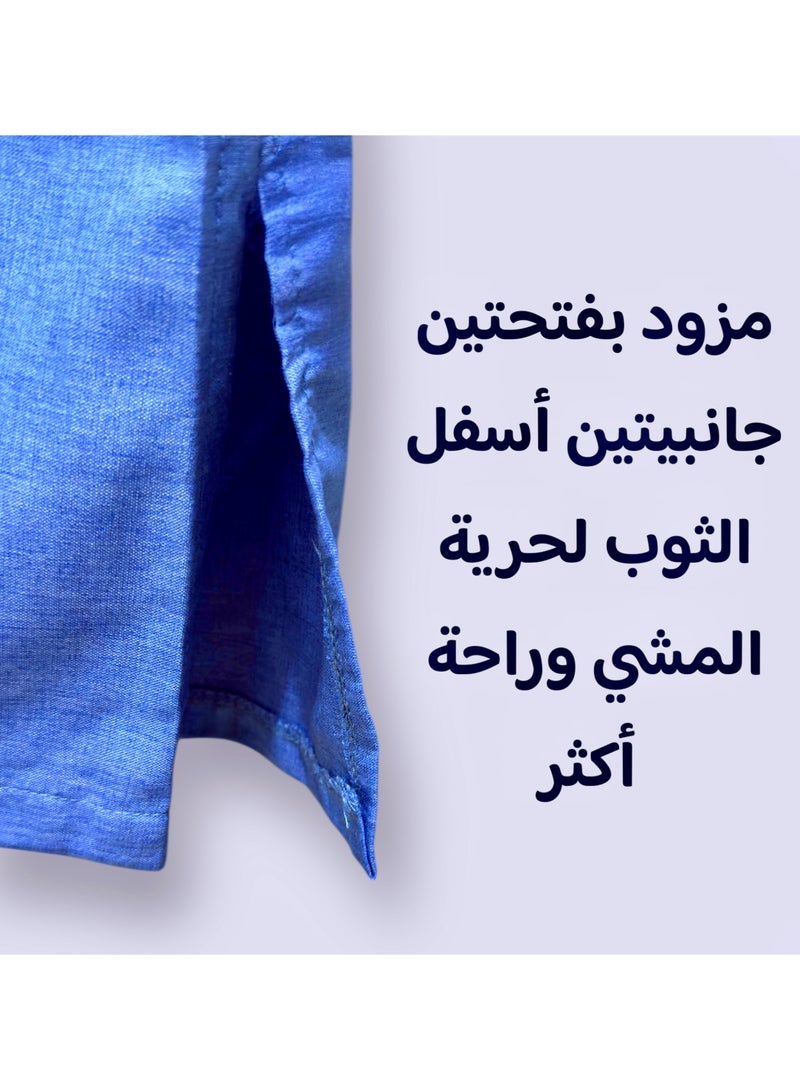 Men's Shirt, Nightgown, Moroccan Robe, Comfortable Men's Gifts Luxury Men's House Robe for Comfort Moroccan Shirt, Men's Summer Shirt, Short Sleeve Shirt, Men's Robe Comfortable Men's Gifts - Image 3