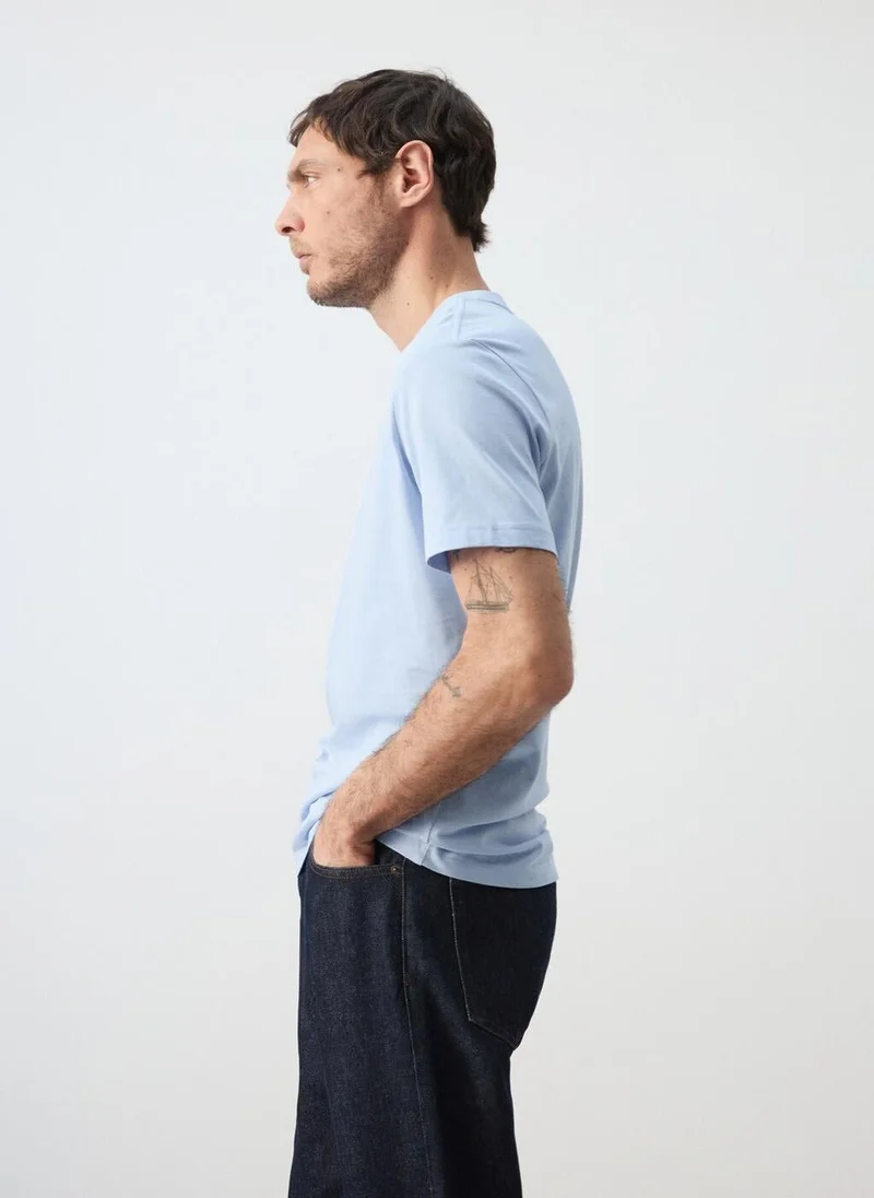 Mango Man  100% cotton slim-fit t-shirt for Men | Best Price UAE