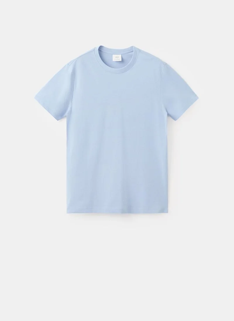 Mango Man  100% cotton slim-fit t-shirt for Men | Best Price UAE
