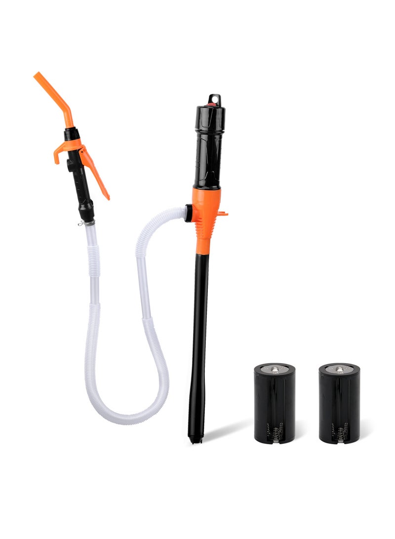 Portable Transfer Pump Battery Powered Electric Siphon Pump For Gas Fuel Diesel Transfer  - Ideal Gasoline Transfer Pump Easy to Use Manual Fuel Pump - Image 1