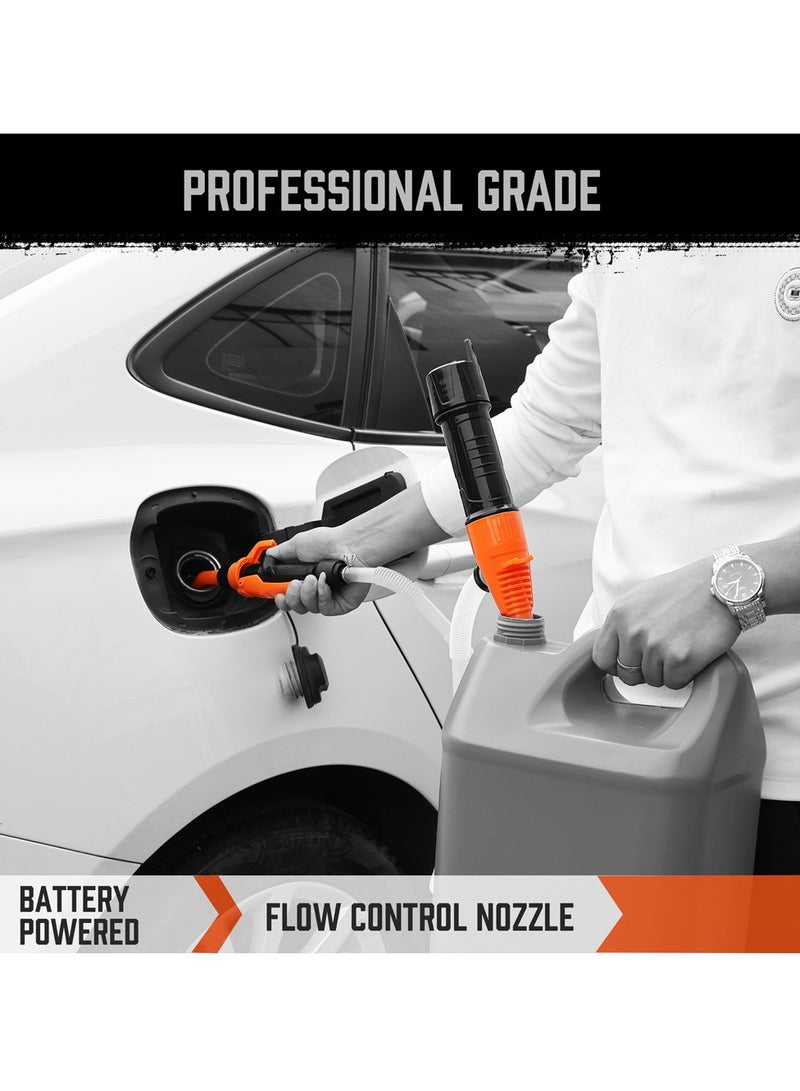 Portable Transfer Pump Battery Powered Electric Siphon Pump For Gas Fuel Diesel Transfer  - Ideal Gasoline Transfer Pump Easy to Use Manual Fuel Pump - Image 5