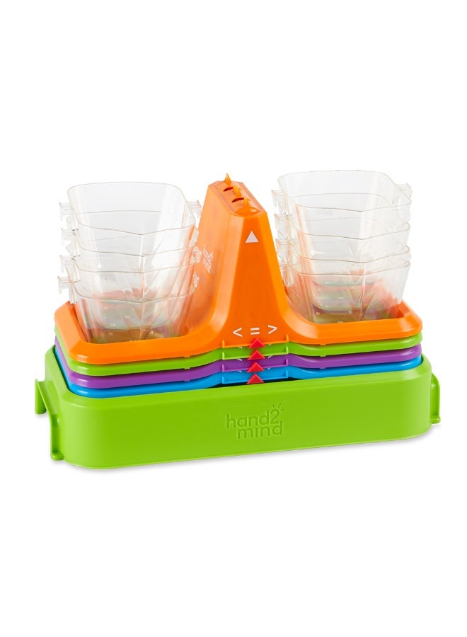 ليرننج ريسورسز موازين دلو قابلة للتركيب من Learning Resources (مجموعة من 4)، ميزان رياضيات تفاعلي لتعلم الوزن والحجم والتكافؤ، مثالي للأطفال من سن 3 سنوات فما فوق - Image 2