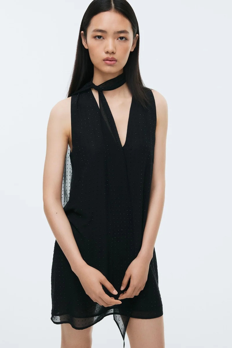 اتش اند ام فستان شيفون مزخرف