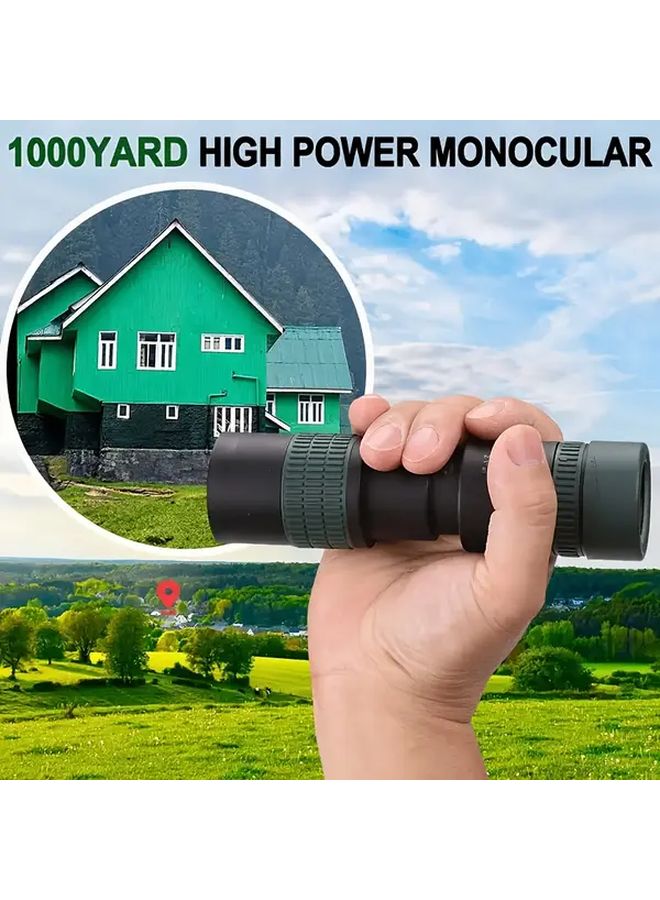 Black 10x40 Monocular Telescope HD Wide Field View Portable For Bird Watching - Image 1
