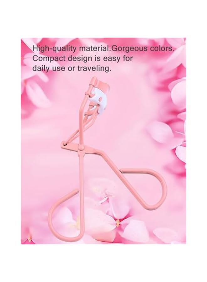 Generic Eyelash Curlers with Comb Fashion Cute Eyelash Curler with 3 Refill, 10 Seconds for Long-Lasting Curl Pink  - Image 4