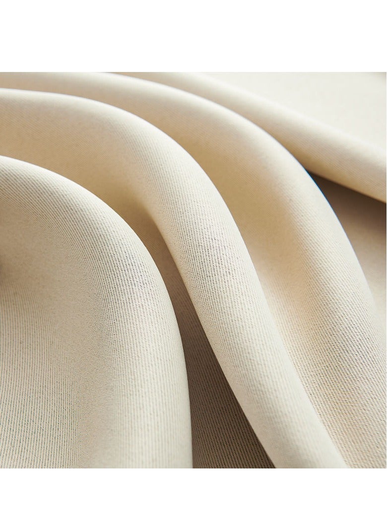 Blackout Curtains - 2 Panels Thermal Insulation Grommet Blackout Curtain Fabric for Bedroom, Living Room (Beige)--1m*1.3m - Image 3