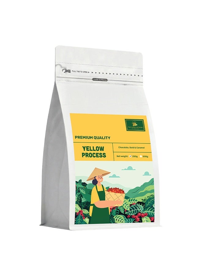 The Caphe Vietnam Robusta Coffee – Yellow Process (Single Origin, Ground) 250g | Medium Roast, Bold & Full-Bodied, Freshly Roasted in Dubai - Image 1