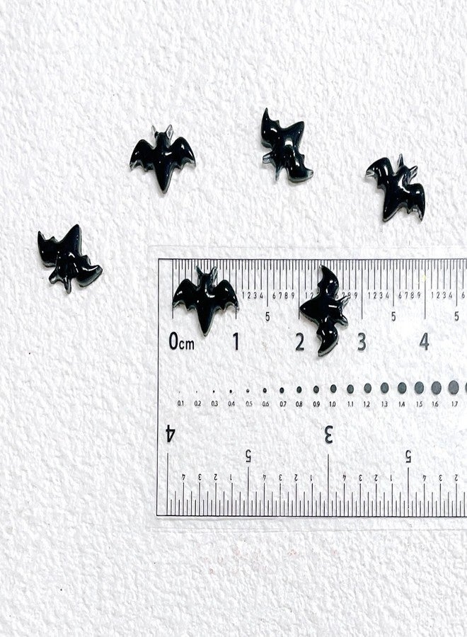 UCCASA 30Pcs Black Halloween Bat Nail Charms 3D Resin Black Bat Art Supplies for Acrylic Nails Halloween Design Cute Bat Nail Gems and Charms Nail Jewelry for Women DIY Nail Decoration Accessories - Image 4