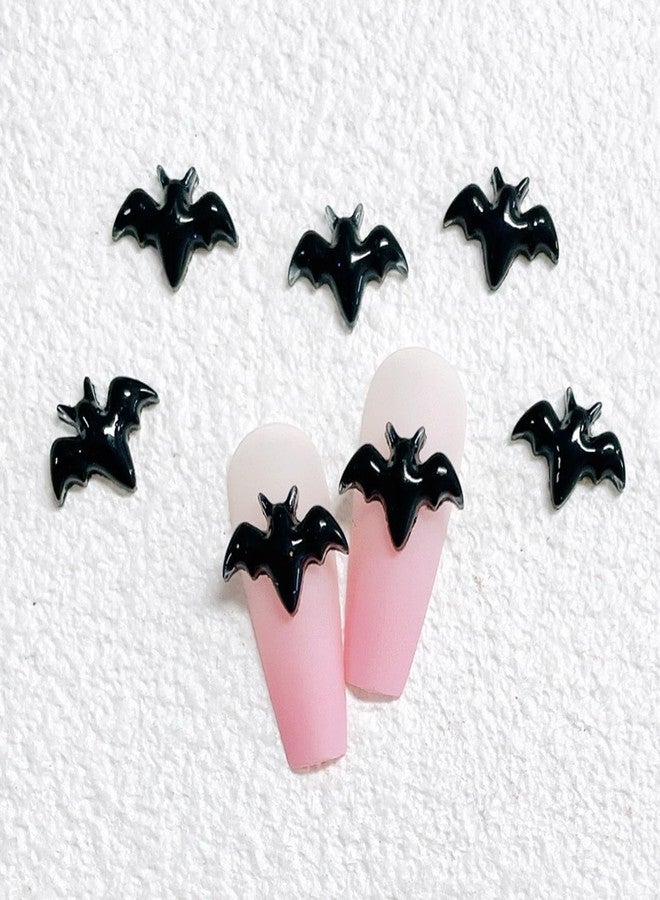 UCCASA 30Pcs Black Halloween Bat Nail Charms 3D Resin Black Bat Art Supplies for Acrylic Nails Halloween Design Cute Bat Nail Gems and Charms Nail Jewelry for Women DIY Nail Decoration Accessories - Image 5