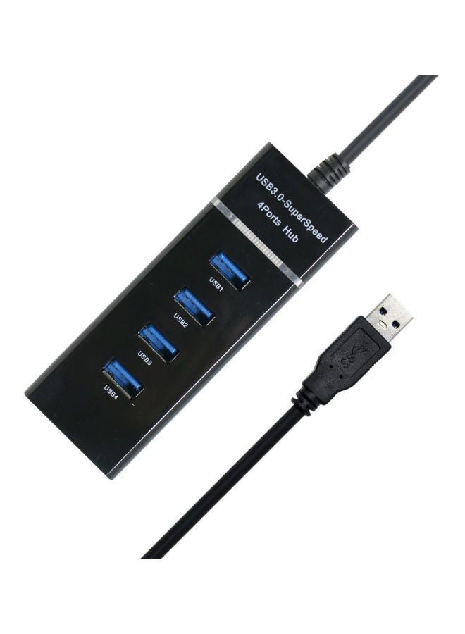 Loquat 4-Port USB Hub Black - Image 2