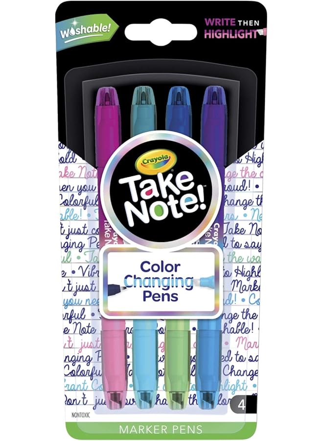Crayola Color Changing Pens Bullet Journal Supplies 8 Colors 4Count Multicolor - Image 1