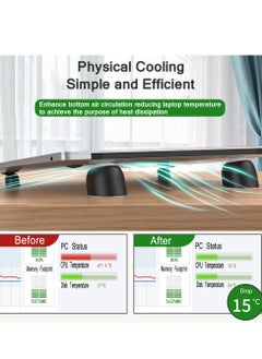 KASTWAVE Laptop Cooling Stand Small Universal Invisible Cooler Ball Portable Magnetic Tilting Holder Foot for MacBook Computer Notebook Keyboard and Tablet PC  - Image 5