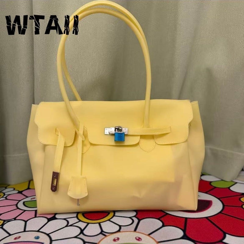 Jelly Bag 2026 Summer Commute Tote Bag Fashion Large Capacity Shoulder Bag for Women - Image 4