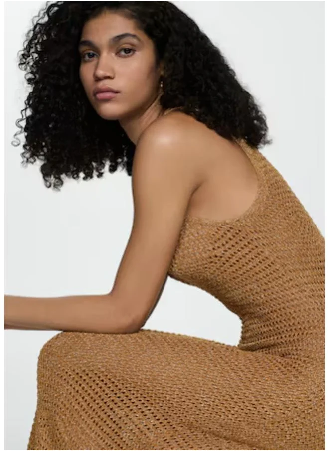 MANGO Openwork Lurex Dress