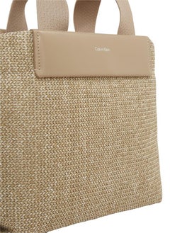 CALVIN KLEIN RAFFIA SMALL CROSSBODY TOTE BAG  - Image 3