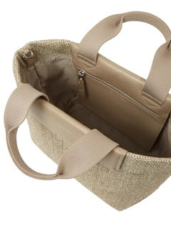CALVIN KLEIN RAFFIA SMALL CROSSBODY TOTE BAG  - Image 4