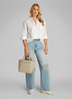 CALVIN KLEIN RAFFIA SMALL CROSSBODY TOTE BAG  - Image 5