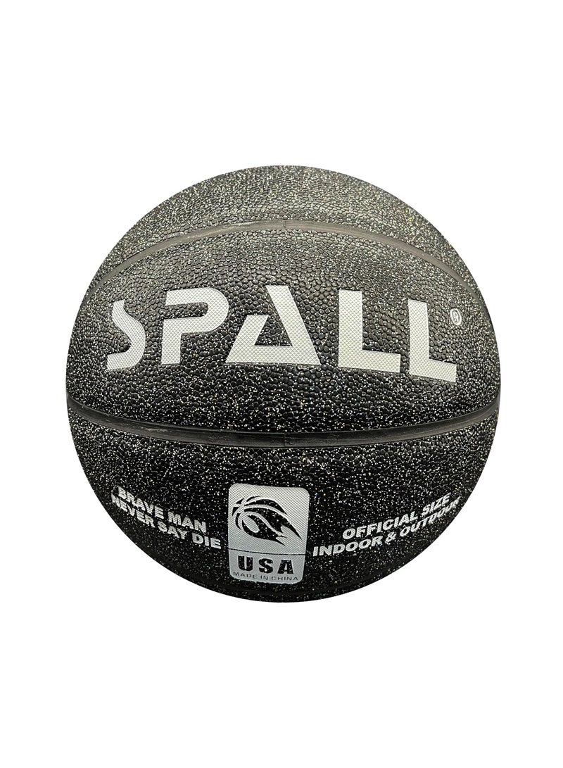 Spall Basketball Indoor/Outdoor Official Regulation Size Streetball Rubber Basketball Deep Channel Construction Made For Unisex Men And Women Youth And Adult For Professional Training And Games - Image 1