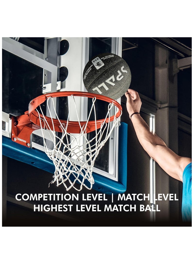 Spall Basketball Indoor/Outdoor Official Regulation Size Streetball Rubber Basketball Deep Channel Construction Made For Unisex Men And Women Youth And Adult For Professional Training And Games - Image 3