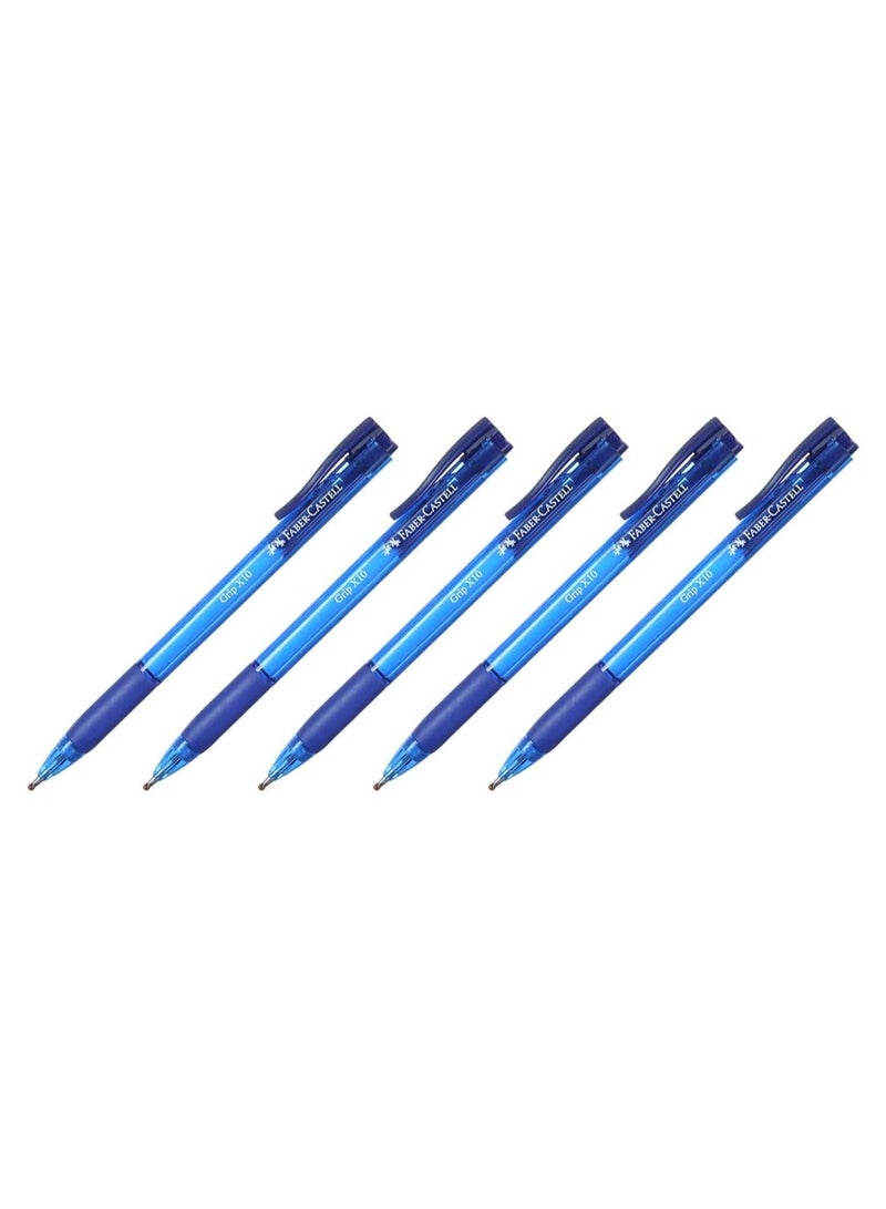 Faber-Castell-Grip X10 Ball Point Pen 0.7mm Blue Pack of 10