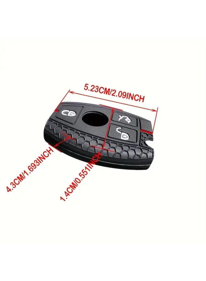 Mercedes Benz Key Fob Cover 3 Buttons Black With Red Line For W176 W212 W213 W204 W205 GLC GLE CLA AMG - Image 2