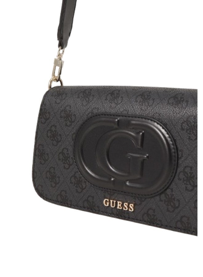 GUESS Mietta Flap Shoulder Bag – Coal / Black - Image 2