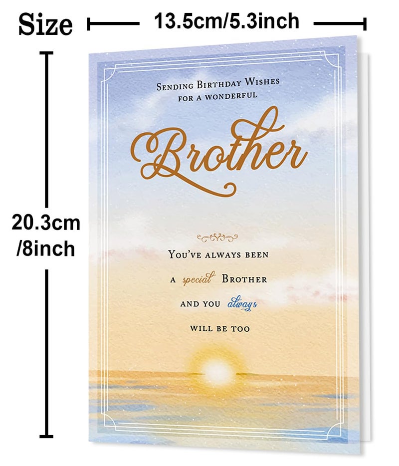 Beixian Funny Birthday Card for Brother, Happy Birthday Brother Card, Humorous Sibling Birthday Gifts, Funny & Heartfelt Greeting Card for Bros - Image 3
