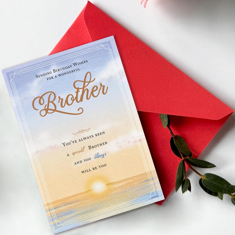 Beixian Funny Birthday Card for Brother, Happy Birthday Brother Card, Humorous Sibling Birthday Gifts, Funny & Heartfelt Greeting Card for Bros - Image 5