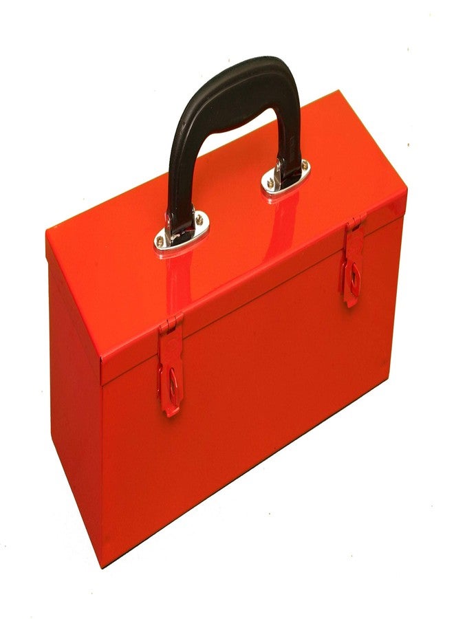 PAHAL Metal Tool Box 12 x 4 x 4.5 Inch, Heavy Duty Steel Tool Storage Box, Durable Multipurpose Toolbox for Mechanic, Electrician & Home Use (Red, Portable, Empty)