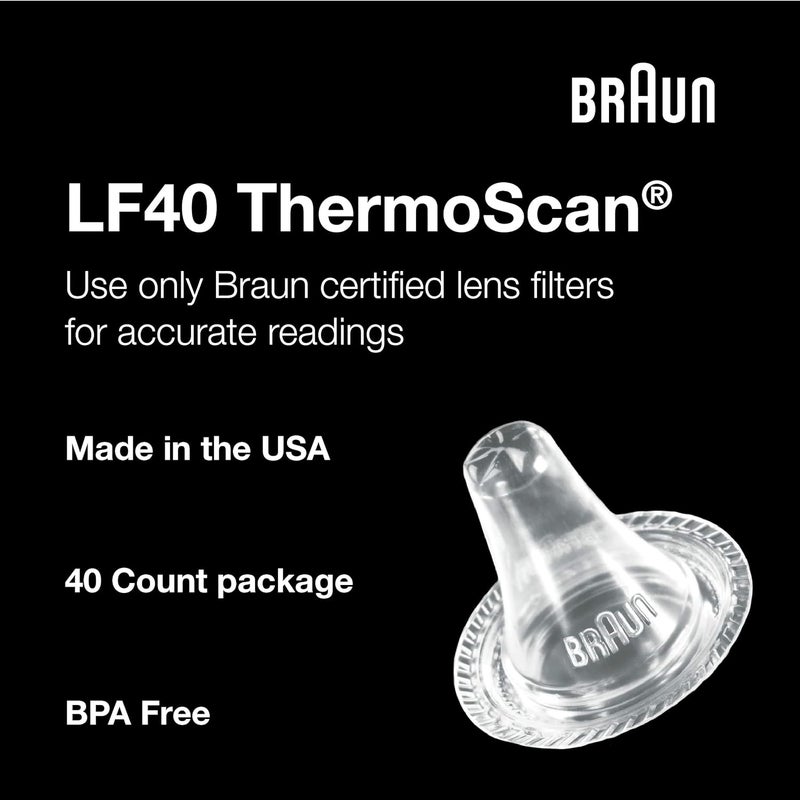 براون مرشحات عدسة Thermo Scan القابلة للتخلص من براون LF40US01 للأذن، 40 قطعة - Image 2