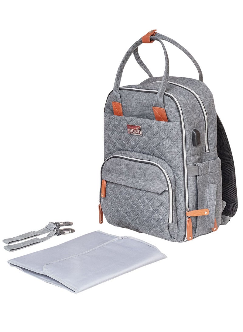 MOON Tres 3 in 1 Travel System - Light Grey ,MOON NUTRA Diaper Backpack - Image 3